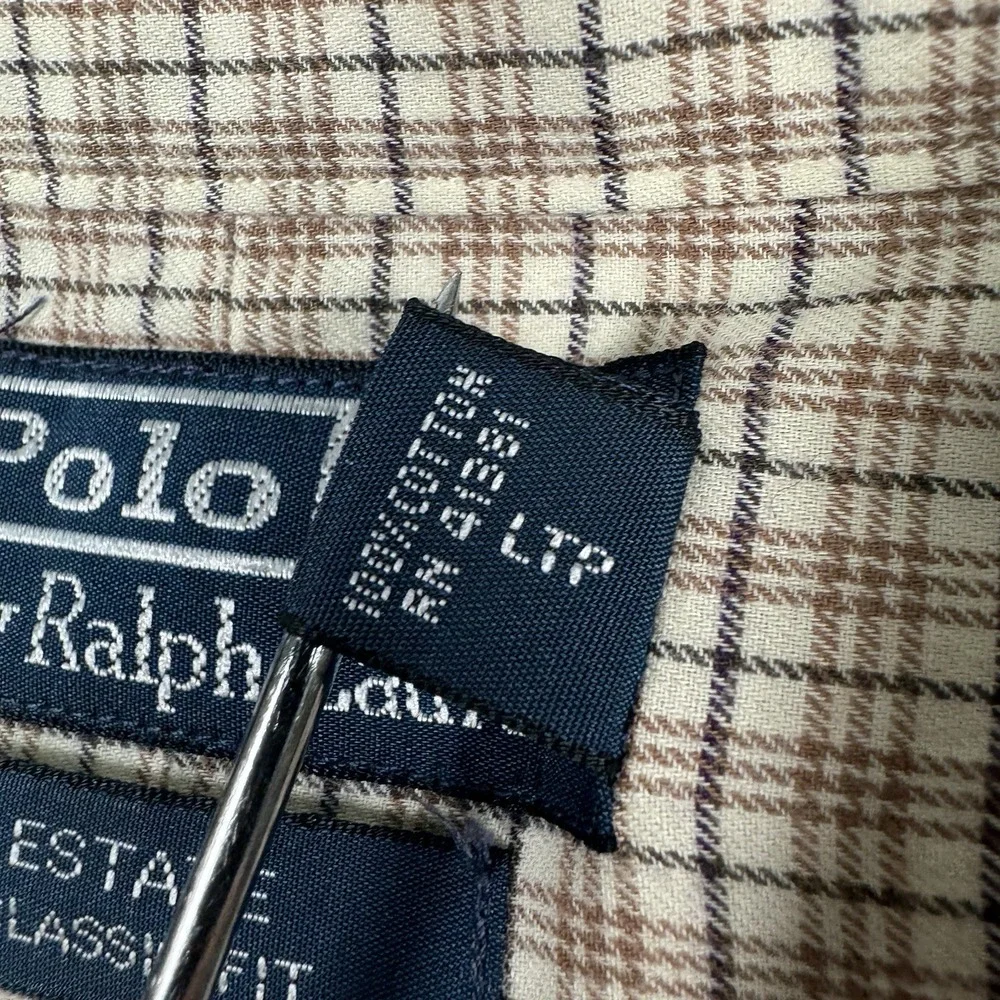 Polo Ralph Lauren Estate Shirt Men's Medium Classic Fit Button Up Cutaway Collar